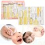 Care set for children and babies 10 elements - yellow and pink