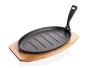 Cast iron frying pan with Grada wooden board 27x17.5cm