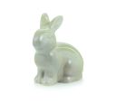Ceramic rabbit figurine - green - EASTER collection