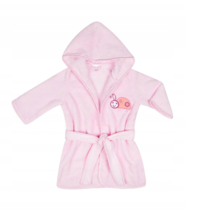 Children's bathrobe size 116/122 - pink