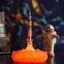 Children's bedside lamp in the shape of a rocket taking off - model 3