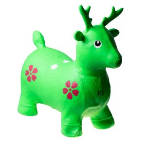 Children's rubber jumper a horse - green