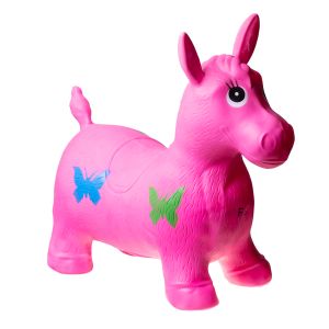 Children's rubber jumper a horse - pink