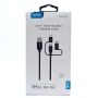 CHOETECH KABEL 3W1 USB A -> LIGHTNING/MICRO USB/USB-C 1.2M MFI CERTIFIED NYLONOWY IP0030
