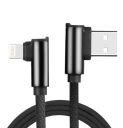 CHOETECH KABEL USB A- LIGHTNING 90° 1.2M NON-MFI NYLONOWY IP007