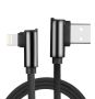 CHOETECH KABEL USB A- LIGHTNING 90° 1.2M NON-MFI NYLONOWY IP007