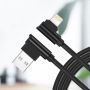 CHOETECH KABEL USB A- LIGHTNING 90° 1.2M NON-MFI NYLONOWY IP007