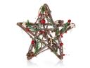 Christmas hanging star 35cm, green and red