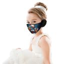 Christmas mask / face mask for children with ear muffs- reindeer
