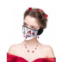 Christmas mask / face mask with ear muffs - snowman