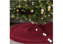 Christmas tree coaster - burgundy color