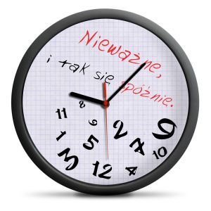 Clock for latecomers - silent mechanism