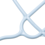 Clothes hanger three-level clothes hangers - blue 