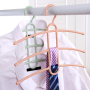 Clothes hanger three-level clothes hangers - green