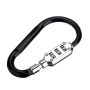 Combination padlock / carabiner - black