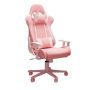 Computer / gaming chair - pink and white