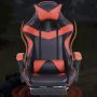 Computer / gaming chair with a footrest - black and green