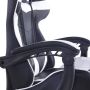Computer / gaming chair with a footrest - black and green