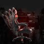 Computer / gaming chair with a footrest - black and red