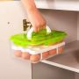 Container Egg box for fridge for 24 pcs - green