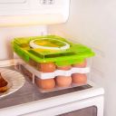 Container Egg box for fridge for 24 pcs - green