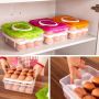 Container Egg box for fridge for 24 pcs - green