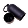 Container for bags with dog droppings - black
