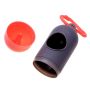 Container for bags with dog droppings - gray and red