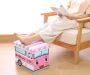 Container for toys with a pouffe - fire truck