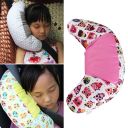 Contoured seat belt cushion for a child - pink