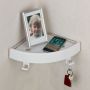 Corner bathroom shelf