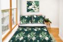 Cotton bed linen set 160x200 cm - bottle green