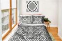 Cotton bed linen set 160x200 cm - oriental grey pattern