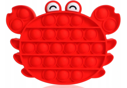 Crab-shaped anti-stress sensory toy