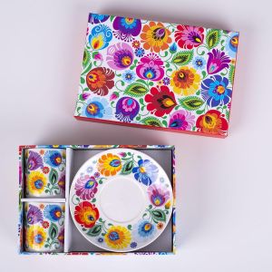 Cup FOLKSTAR Basia espresso set 2 pcs. Lowicz