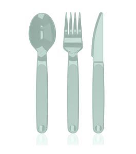 Cutlery set Fork, knife, spoon CULINARIA, mint