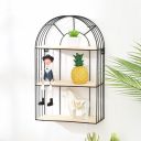 Decorative black shelf - height 45 cm