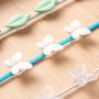 Decorative cable holder 9 pcs. - transparent butterfly