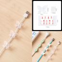Decorative cable holder 9 pcs. - transparent butterfly