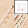 Decorative cable holder 9 pcs. - transparent butterfly