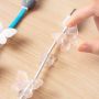 Decorative cable holder 9 pcs. - transparent butterfly