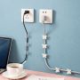 Decorative cable holder 9 pcs. - white butterfly