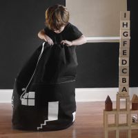 Decorative container for toys - black