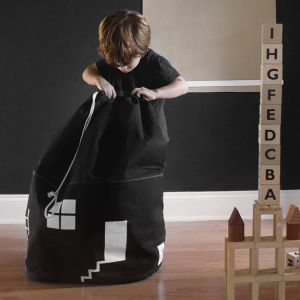 Decorative container for toys - black