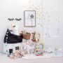 Decorative container for toys - white