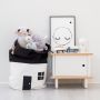 Decorative container for toys - white