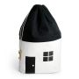 Decorative container for toys - white