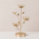 Decorative golden candlestick - three baskets