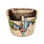 Decorative landscape flowerpot - waterfall, stone color