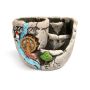 Decorative landscape pot - water wheel, stone color